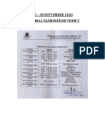 20 - 30 SEPTEMBER 2020 Pre Trial Examination Form 5