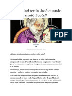 Qué Edad Tenía José Cuando Nació Jesús