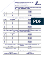 Syntron Price List Wef 9TH Aug 2012