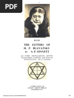 Blavatsky Letters To Sinnett PDF