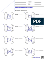 Name: Teacher: Date: Score:: Domain and Range Mapping Diagrams