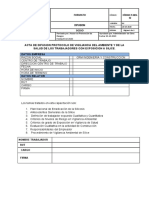 Acta de Difusion Protocolo de Vigiliancia Del Ambiente y de La Salud de Los Trabajadores Con Exposicion A Silice