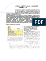 Documento de Apoyo, Configuraciones Electrónicas y Números Cuánticos