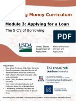 Managing Money Curriculum: Module 3: Applying For A Loan