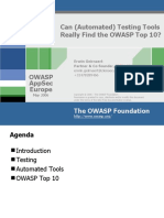 Can (Automated) Testing Tools Really Find The OWASP Top 10?