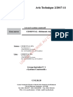 AU CTC: Avis Technique 2/2017-11