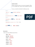 Nouns Regular and Irregular Plurals