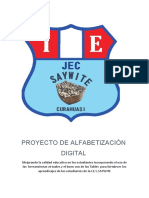 PROYECTO DE ALFABETIZACIÓN DIGITAL Saywite