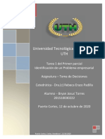 TAREA 1 DEL PRIMER PARCIAL - Toma de Decisiones