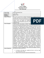 Course Outline Department of Law City University