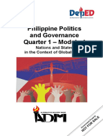 Philippine Politics and Governance Quarter 1 - Module 4: Nations and States in The Context of Globalization