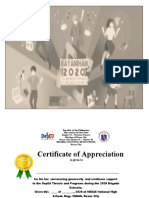 Brigada Eskwela Certificate 2020