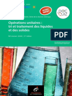 Opérations Unitaires: Tri Et Traitement Des Liquides Et Des Solides Free Sample