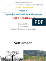 Settlement Geography Sem II, Paper V PDF