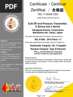 Certificate / Certificat Zertifikat /: EJA DP and Pressure Transmitter, E Series and J Series