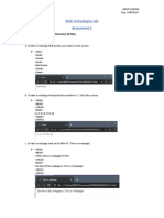 Web Technologies Assessment 1