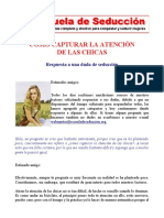 Como Capturar La Atencion de Las Chicas - Escuela de Seduccion PDF