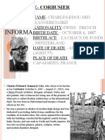 Persona L Informa Tion: Le-Corbusier