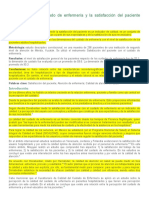 Dimensiones Del Cuidado de Enfermería y La Satisfacción Del Paciente Adulto Hospitalizado