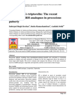 Leuprolide Vs Triptorelin: The Recent Trends in GNRH Analogues in Precocious Puberty