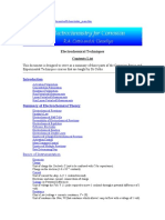 Electrochemical Techniques Contents List