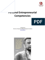 Personal Entrepreneurial Competencies: K. Rajaraman Director, Entrepreneurship Development Institute