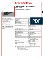 Temperature Transmitter: Description: Technical Data