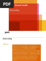 Risk Based Audit - ISA 320 Materiality