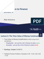 Introduction To Finance: Blair Robertson