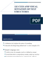 Language Cues and Visual Representation of Text Structures