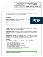 2.2.1.3 Procedimientos para Determinación de Material Particulado