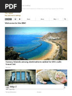 Welcome To The BBC: Canary Islands Among Destinations Added To UK's Safe Travel List