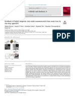 Synthesis of Highly Magnetic Iron Oxide Nanomaterials From Waste Iron by One-Step Approach