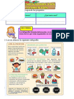 Leemos Sobre Los Alimentos