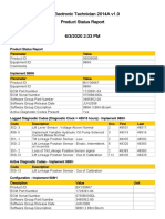 Cat Electronic Technician 2014A v1.0 Product Status Report