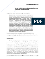 Facile Preparation of Stable Superhydrophobic Coatings Using Silica-Polymer Nanocomposites