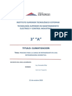 Proceso para La Carga de Refrigerante en Una Refrigeradora Domestica