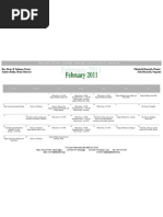 February 2011 Newsletter Web Calendar