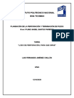 TAREA 2 LODOS DE PERFORACION - JIMENEZ CHILLON LUIS FERNANDO - 5PM5 - Planeación de La Perforacion y Terminacion