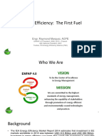 Energy Efficiency: The First Fuel: Engr. Raymond Marquez, ACPE