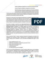 El Aprendizaje Basado en Proyectos, Problemas y Preguntas y Su Intención PDF