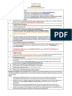 Tourist Visa General Requirements: Single Entry