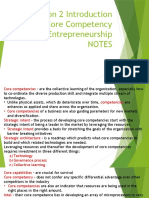 Lesson 2 Introduction Part 2 Core Competency in Entrepreneurship NOTES