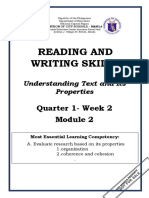 READING AND WRITING - Q1 - W2 - Mod2