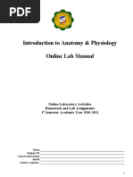 Online Anatomy and Physiology Lab Manual