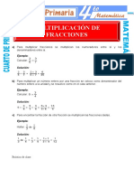 Ejercicios de Multiplicacion Con Fracciones para Cuarto de Primaria