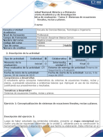 Tarea 2 - Ecuaciones Lineales, Rectas, Planos y Espacios Vectoriales