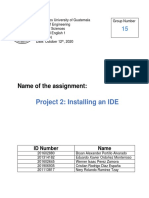 Project 2: Installing An IDE: Name of The Assignment