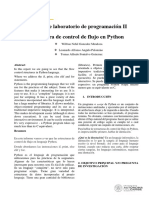 Informe de Lab de Programacion II Estructura de Control de Flujo en Python