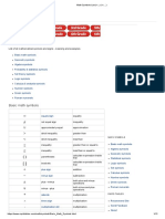 Math Symbols List (+,-,X, - , ,... )